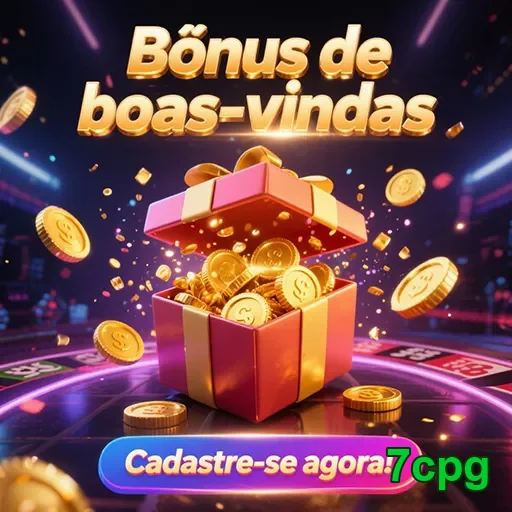 Imagem de boas-vindas com bônus do site 7cpg, apresentando ofertas especiais para novos usuários.
