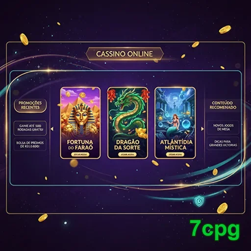 Promoções de cassino online no 7cpg, destacando ofertas especiais e jogos disponíveis.